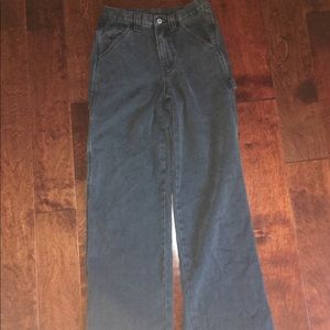 Brandy Melville high waisted wide leg black pants.